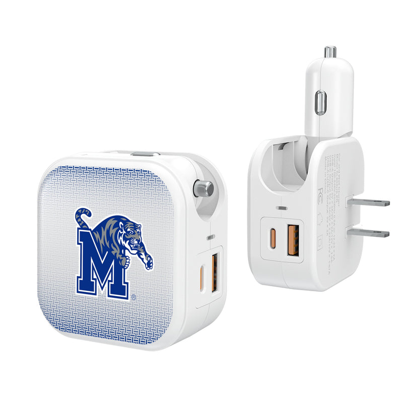 University of Memphis Tigers Linen 2 in 1 USB Charger