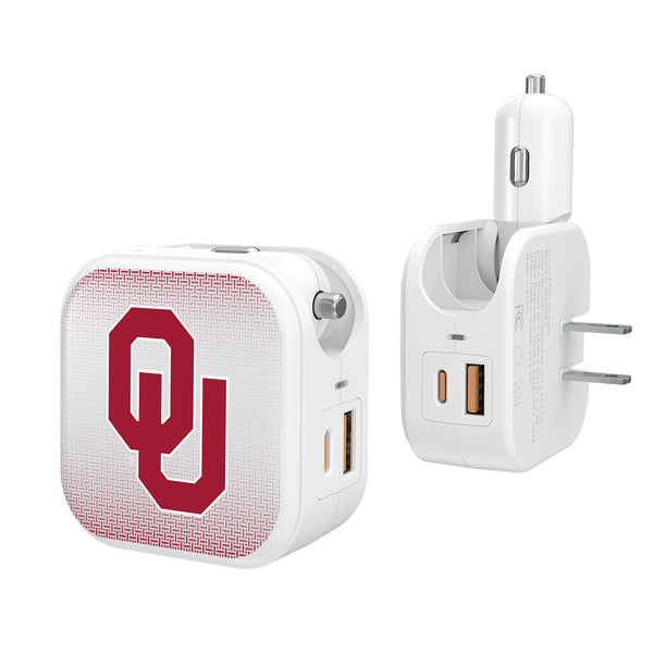 University of Oklahoma Sooners Linen 2 in 1 USB Charger