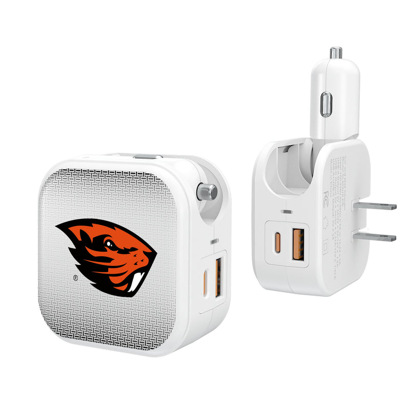 Oregon State University Beavers Linen 2 in 1 USB Charger