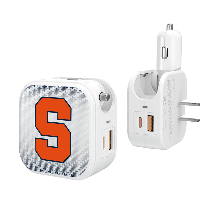 Syracuse University Orange Linen 2 in 1 USB Charger