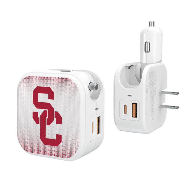 University of Southern California Trojans Linen 2 in 1 USB Charger