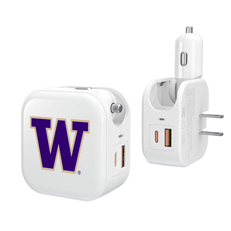 University of Washington Huskies Insignia 2 in 1 USB Charger