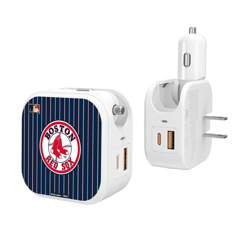 Boston Red Sox 1976-2008 - Cooperstown Collection Pinstripe 2 in 1 USB Charger