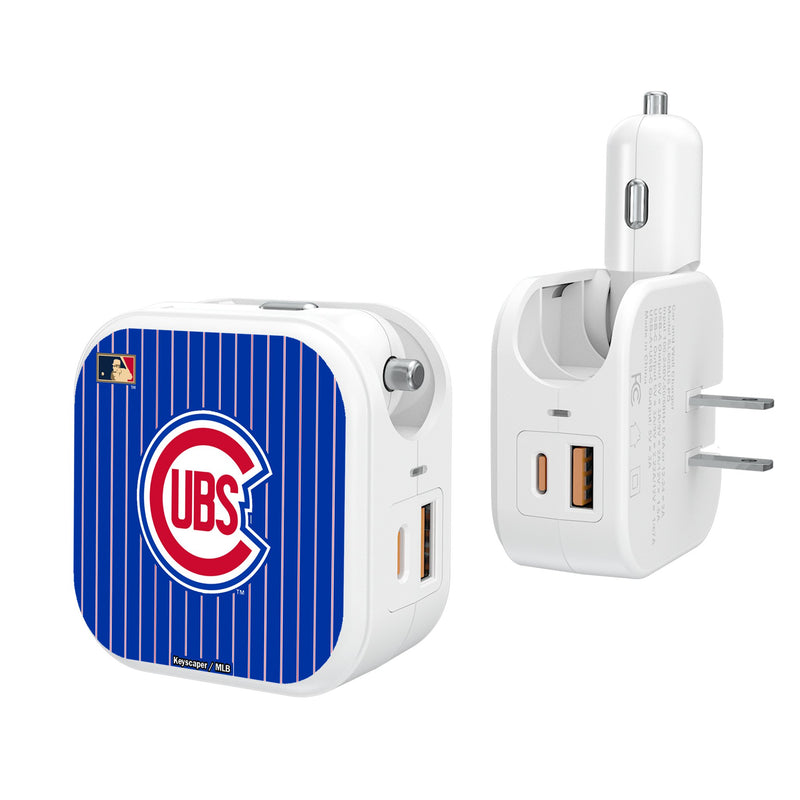 Chicago Cubs 1948-1956 - Cooperstown Collection Pinstripe 2 in 1 USB Charger