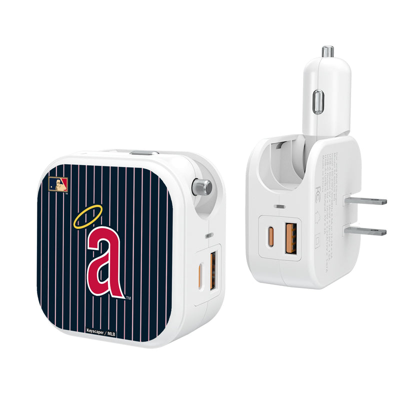 LA Angels 1971 - Cooperstown Collection Pinstripe 2 in 1 USB Charger