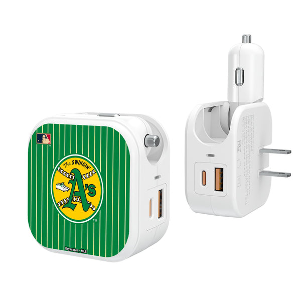 Oakland As 1971-1981 - Cooperstown Collection Pinstripe 2 in 1 USB Charger