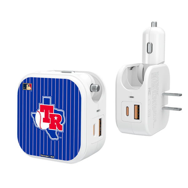 Texas Rangers 1981-1983 - Cooperstown Collection Pinstripe 2 in 1 USB Charger