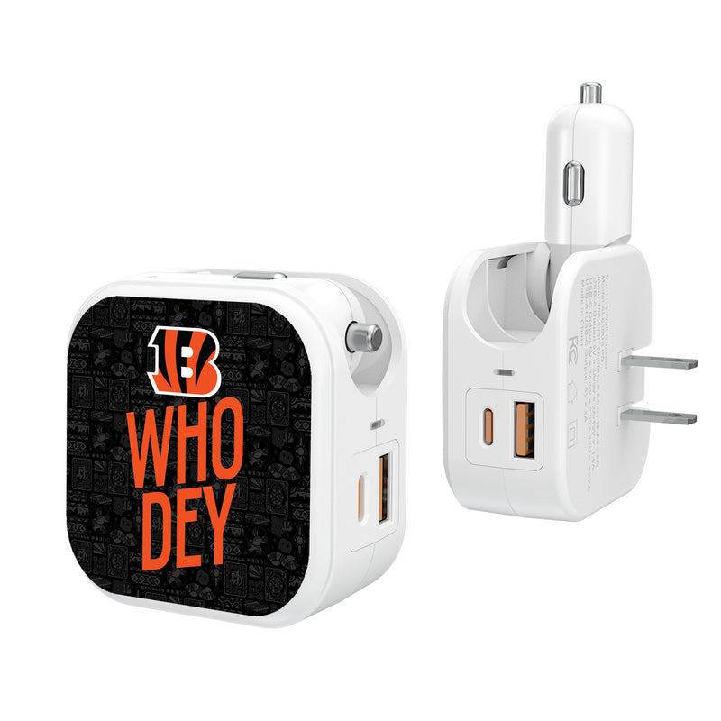 Cincinnati Bengals 2024 Illustrated Limited Edition 2 in 1 USB Charger