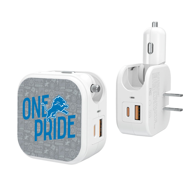 Detroit Lions 2024 Illustrated Limited Edition 2 in 1 USB Charger