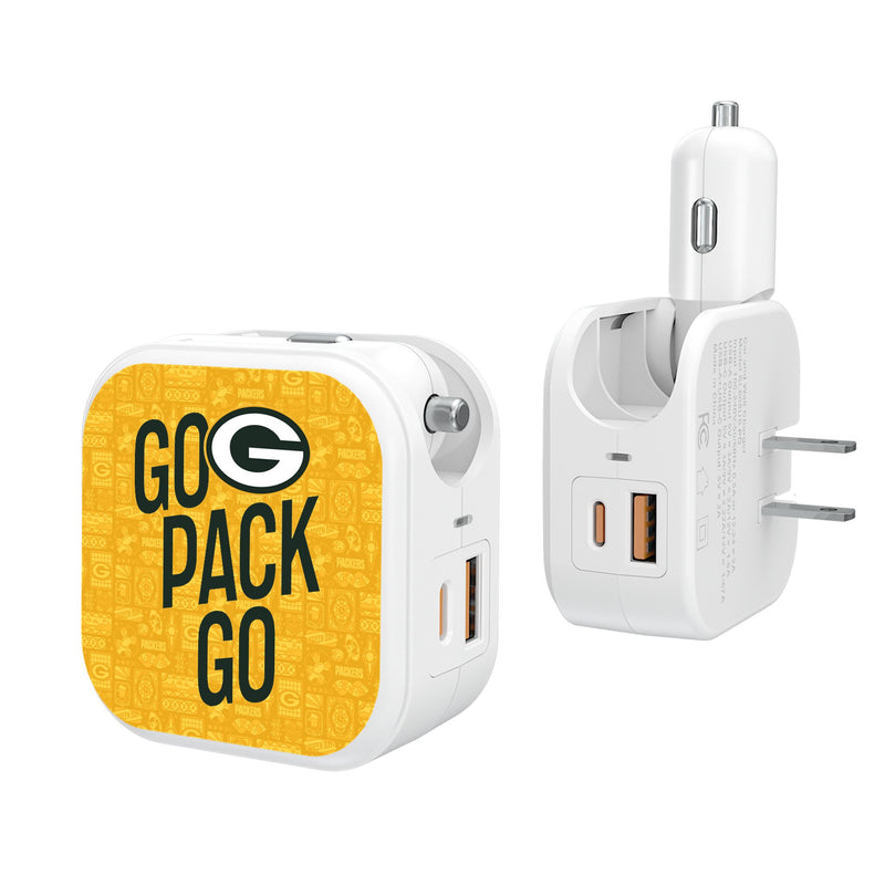 Green Bay Packers 2024 Illustrated Limited Edition 2 in 1 USB Charger