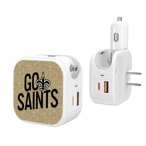 New Orleans Saints 2024 Illustrated Limited Edition 2 in 1 USB Charger