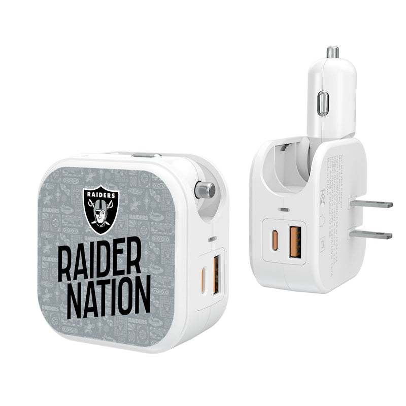 Las Vegas Raiders 2024 Illustrated Limited Edition 2 in 1 USB Charger