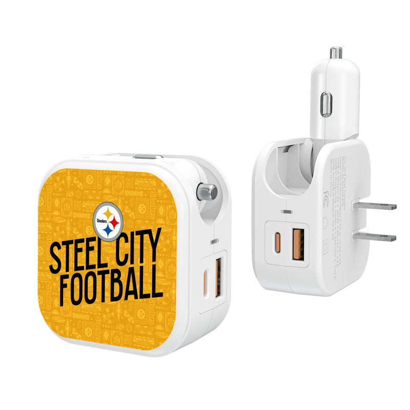 Pittsburgh Steelers 2024 Illustrated Limited Edition 2 in 1 USB Charger