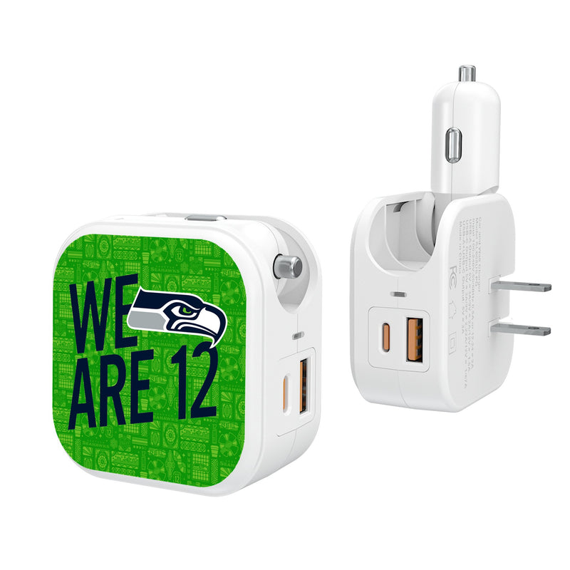 Seattle Seahawks 2024 Illustrated Limited Edition 2 in 1 USB Charger