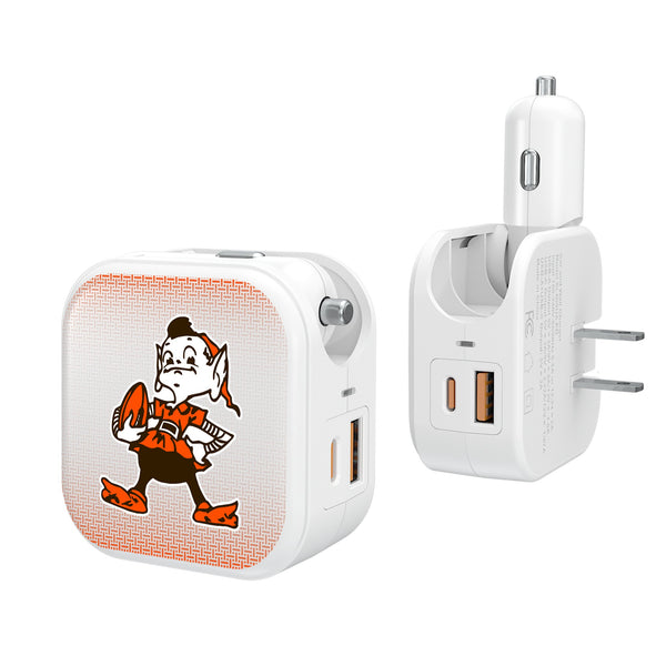 Cleveland Browns Historic Collection Linen 2 in 1 USB Charger