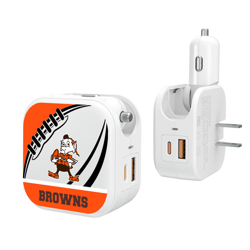 Cleveland Browns Historic Collection Passtime 2 in 1 USB Charger