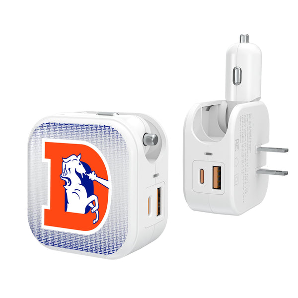 Denver Broncos 1993-1996 Historic Collection Linen 2 in 1 USB Charger