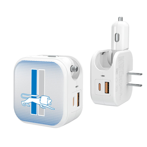 Detroit Lions Retro Linen 2 in 1 USB Charger