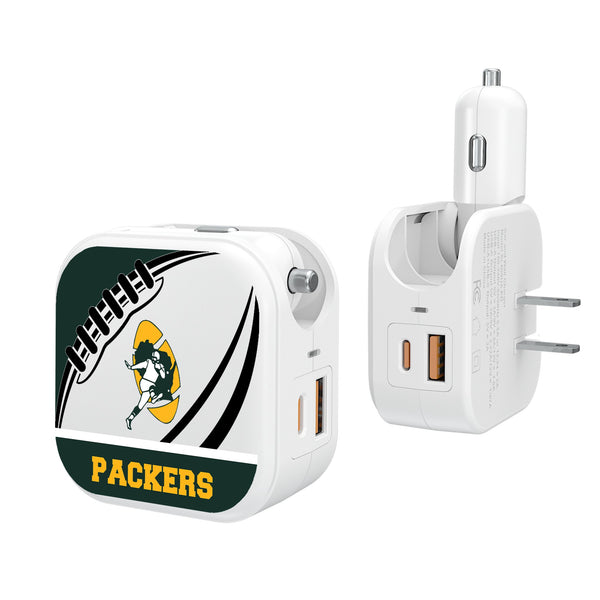 Green Bay Packers Historic Collection Passtime 2 in 1 USB Charger