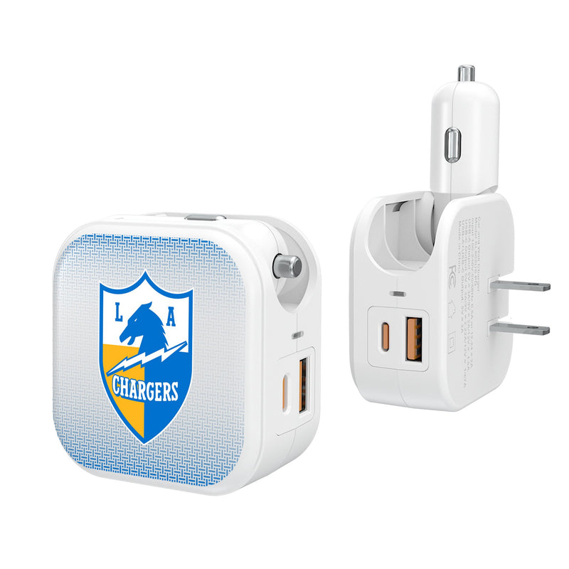 Los Angeles Chargers Historic Collection Linen 2 in 1 USB Charger