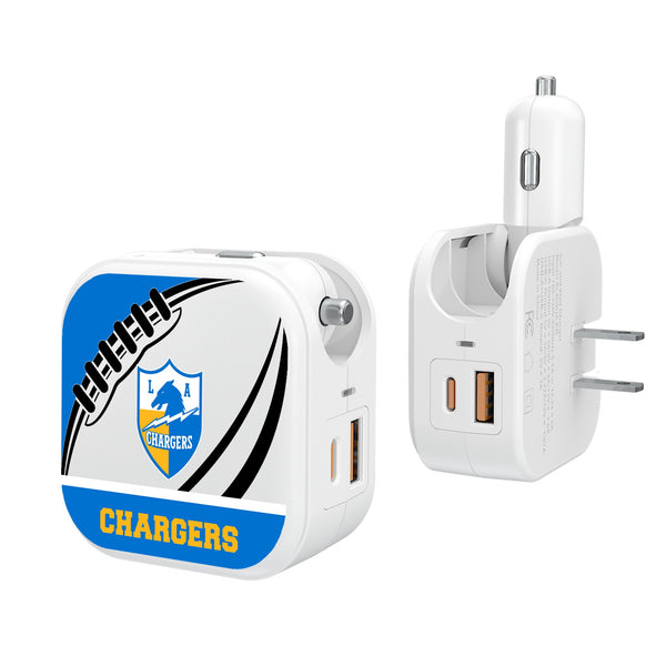 Los Angeles Chargers Historic Collection Passtime 2 in 1 USB Charger