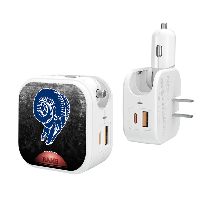 Los Angeles Rams Historic Collection Legendary 2 in 1 USB Charger