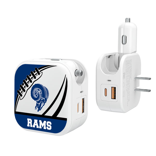 Los Angeles Rams Historic Collection Passtime 2 in 1 USB Charger