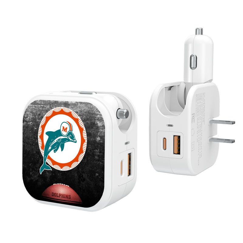 Miami Dolphins 1966-1973 Historic Collection Legendary 2 in 1 USB Charger