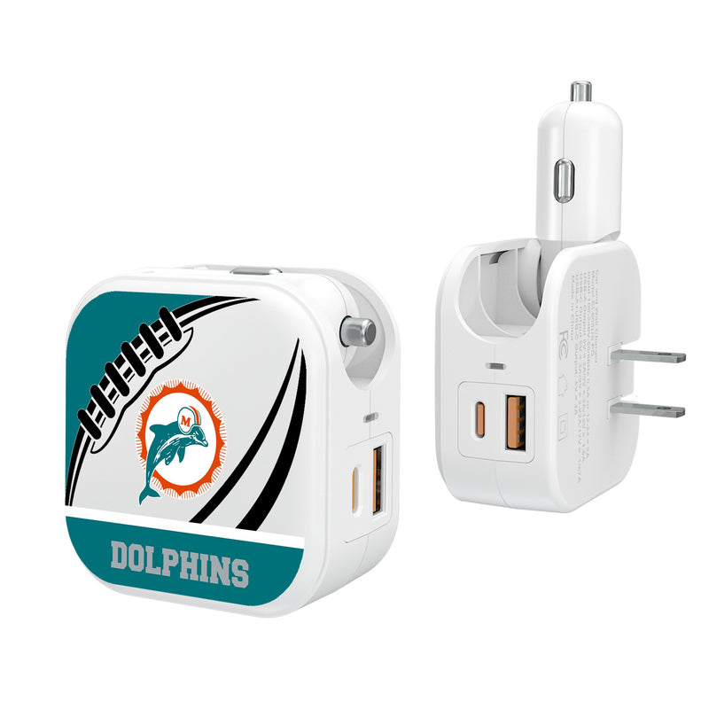 Miami Dolphins 1966-1973 Historic Collection Passtime 2 in 1 USB Charger