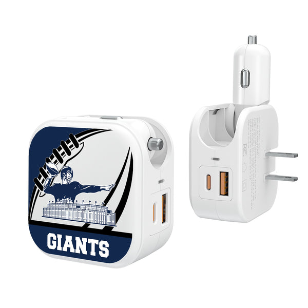 New York Giants 1960-1966 Historic Collection Passtime 2 in 1 USB Charger