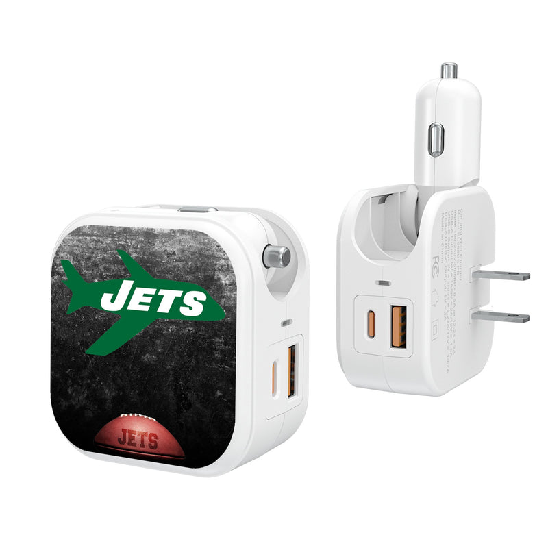 New York Jets 1963 Historic Collection Legendary 2 in 1 USB Charger