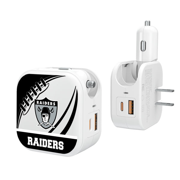 Oakland Raiders 1963 Historic Collection Passtime 2 in 1 USB Charger