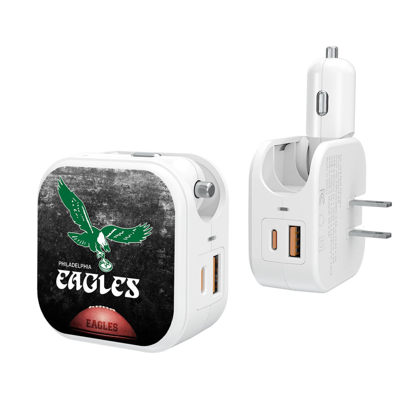 Philadelphia Eagles 1973-1995 Historic Collection Legendary 2 in 1 USB Charger