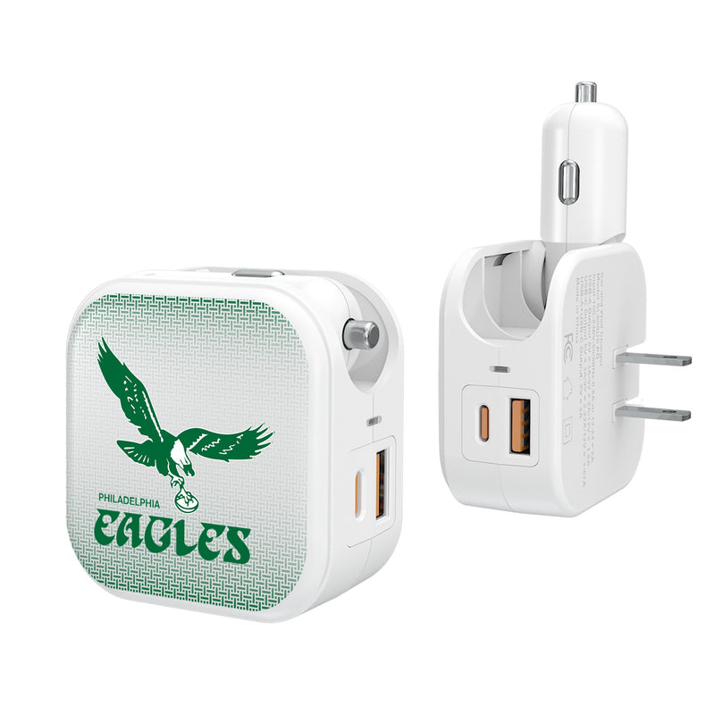 Philadelphia Eagles 1973-1995 Historic Collection Linen 2 in 1 USB Charger