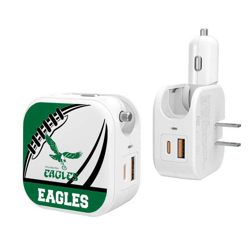 Philadelphia Eagles 1973-1995 Historic Collection Passtime 2 in 1 USB Charger