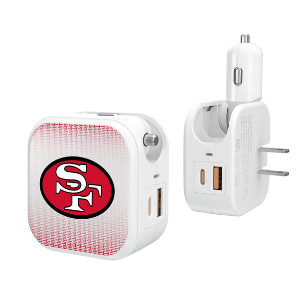 San Francisco 49ers Historic Collection Linen 2 in 1 USB Charger