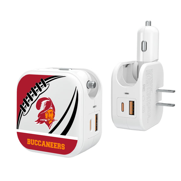 Tampa Bay Buccaneers Historic Collection Passtime 2 in 1 USB Charger