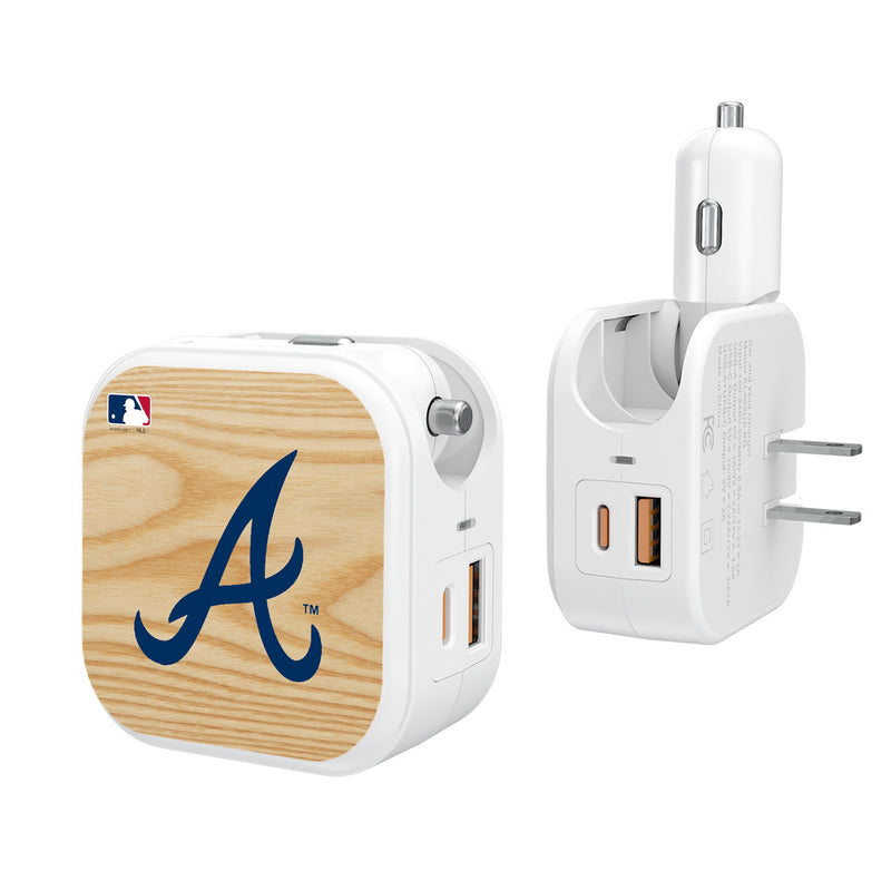 Atlanta Braves Baseball Bat 2 in 1 USB Charger