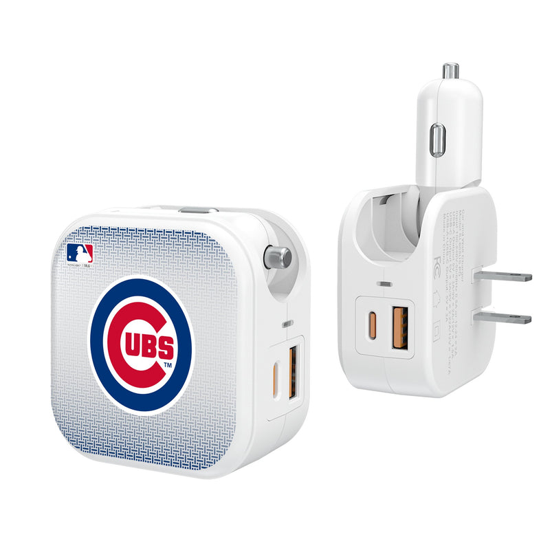 Chicago Cubs Linen 2 in 1 USB Charger