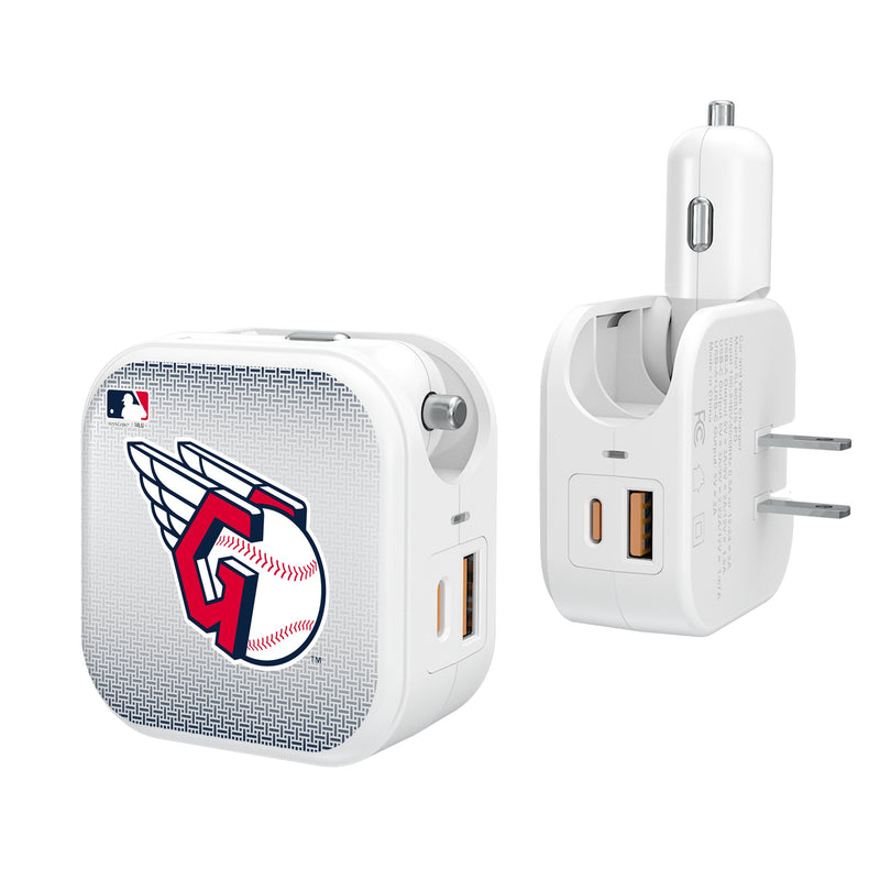 Cleveland Guardians Linen 2 in 1 USB Charger