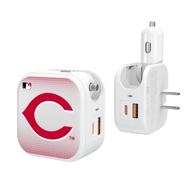 Cincinnati Reds Linen 2 in 1 USB Charger