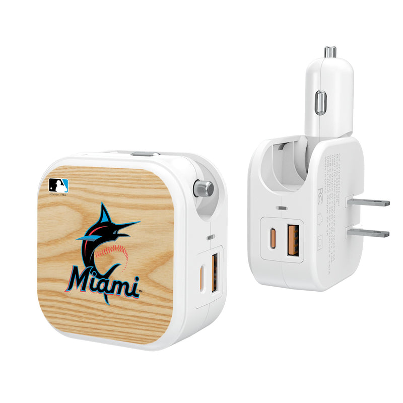 Miami Marlins Baseball Bat 2 in 1 USB Charger