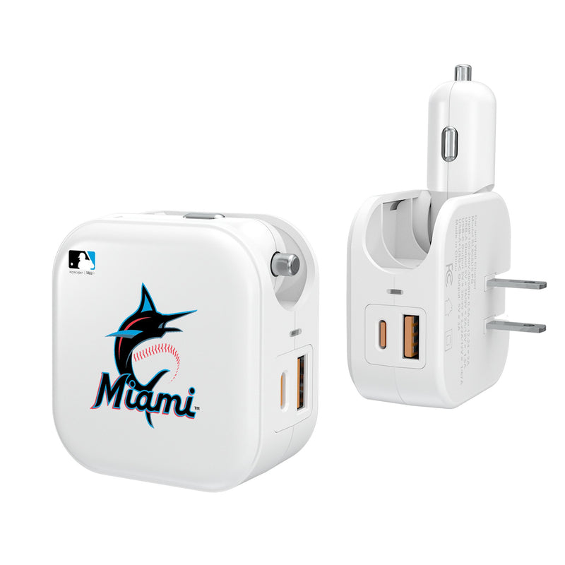 Miami Marlins Insignia 2 in 1 USB Charger