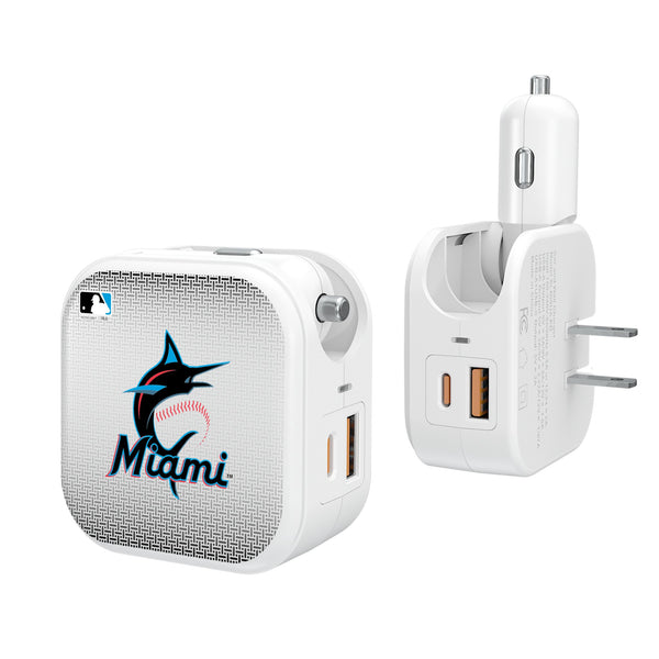 Miami Marlins Linen 2 in 1 USB Charger