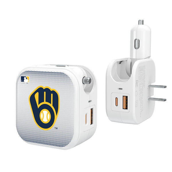 Milwaukee Brewers Linen 2 in 1 USB Charger