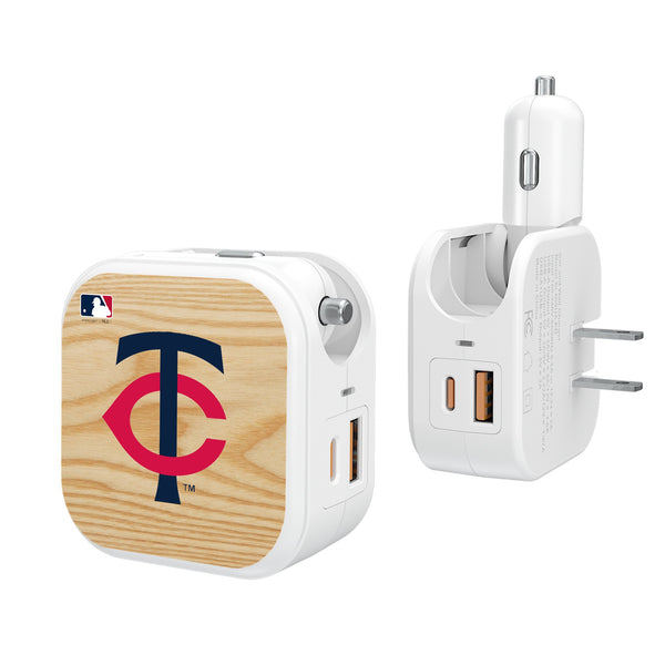 Minnesota Twins Baseball Bat 2 in 1 USB Charger