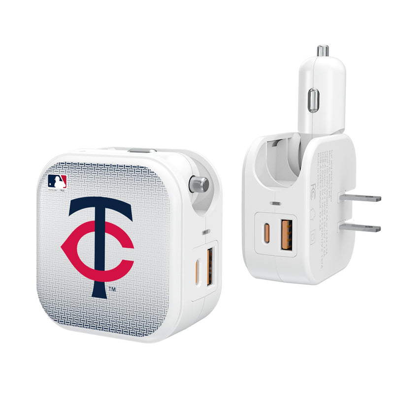 Minnesota Twins Linen 2 in 1 USB Charger