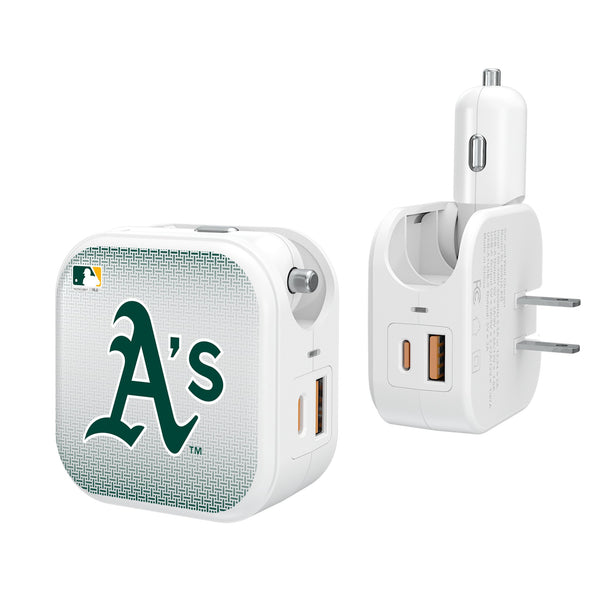 Oakland Athletics Linen 2 in 1 USB Charger