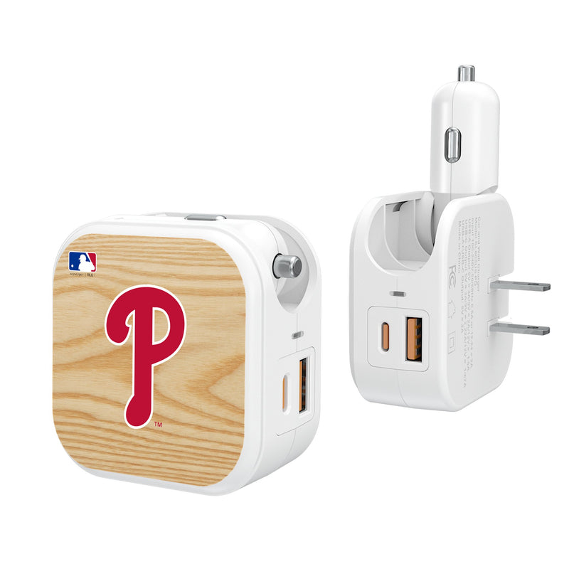 Philadelphia Phillies Baseball Bat 2 in 1 USB Charger