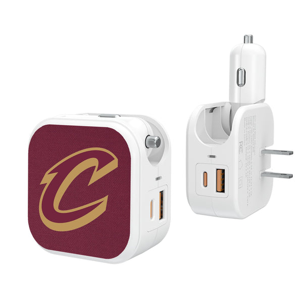 Cleveland Cavaliers Solid 2 in 1 USB Charger